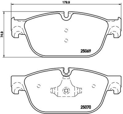 P61107 BREMBO Комплект тормозных колодок, дисковый тормоз