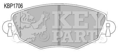 KBP1706 KEY PARTS Комплект тормозных колодок, дисковый тормоз