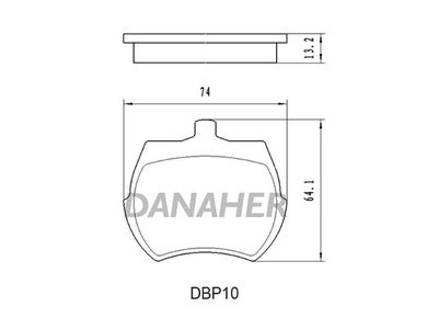 DBP10 DANAHER Комплект тормозных колодок, дисковый тормоз