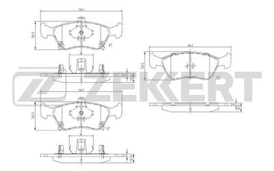 BS2692 ZEKKERT Комплект тормозных колодок, дисковый тормоз