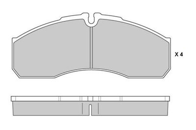 120952 E.T.F. Комплект тормозных колодок, дисковый тормоз