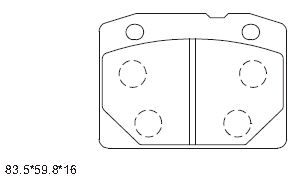 KD8706 ASIMCO Комплект тормозных колодок, дисковый тормоз