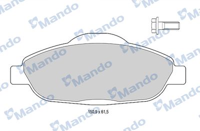 MBF015237 MANDO Комплект тормозных колодок, дисковый тормоз