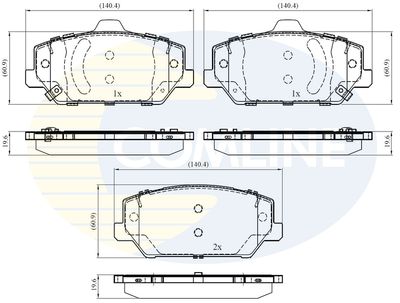 CBP32440 COMLINE Комплект тормозных колодок, дисковый тормоз