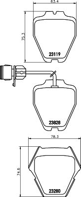 MDB2178 MINTEX Комплект тормозных колодок, дисковый тормоз