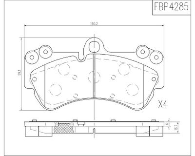 FBP4285 FI.BA Комплект тормозных колодок, дисковый тормоз