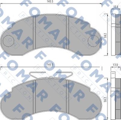 FO458581 FOMAR Friction Комплект тормозных колодок, дисковый тормоз