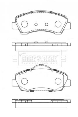 BBP2442 BORG & BECK Комплект тормозных колодок, дисковый тормоз