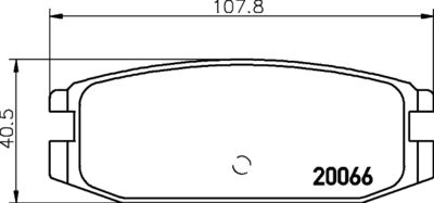 8DB355028951 HELLA Комплект тормозных колодок, дисковый тормоз