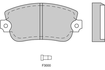 120073 E.T.F. Комплект тормозных колодок, дисковый тормоз