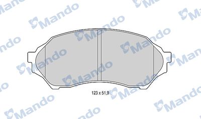 MBF015630 MANDO Комплект тормозных колодок, дисковый тормоз