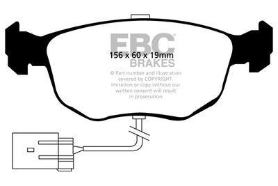 DP4956R EBC Brakes Комплект тормозных колодок, дисковый тормоз