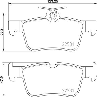 P24175 BREMBO Комплект тормозных колодок, дисковый тормоз