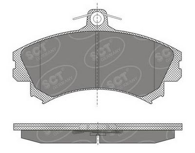 SP602PR SCT - MANNOL Комплект тормозных колодок, дисковый тормоз