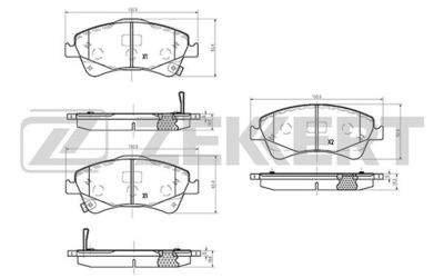 BS1263 ZEKKERT Комплект тормозных колодок, дисковый тормоз