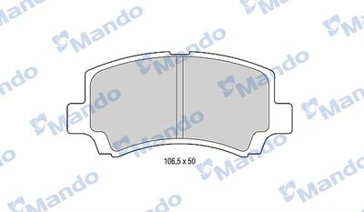 MBF015837 MANDO Комплект тормозных колодок, дисковый тормоз