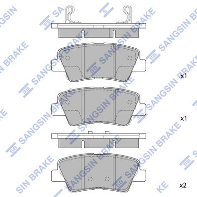 SP1239 Hi-Q Комплект тормозных колодок, дисковый тормоз