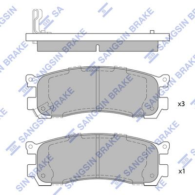 SP1528 Hi-Q Комплект тормозных колодок, дисковый тормоз