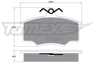 TX1057 TOMEX Brakes Комплект тормозных колодок, дисковый тормоз