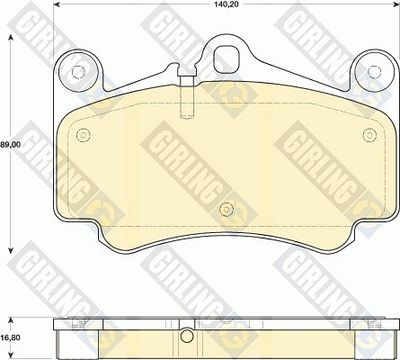 6117789 GIRLING Комплект тормозных колодок, дисковый тормоз