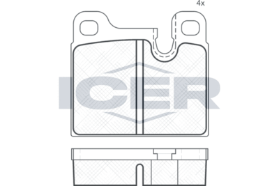 180303 ICER Комплект тормозных колодок, дисковый тормоз