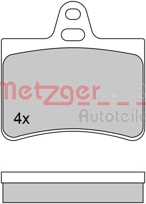 1170311 METZGER Комплект тормозных колодок, дисковый тормоз