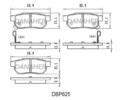 DBP625 DANAHER Комплект тормозных колодок, дисковый тормоз
