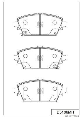 D5106MH MK Kashiyama Комплект тормозных колодок, дисковый тормоз