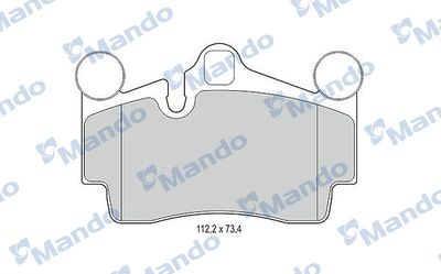 MBF015374 MANDO Комплект тормозных колодок, дисковый тормоз