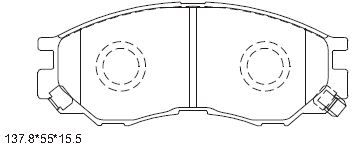 KD4231 ASIMCO Комплект тормозных колодок, дисковый тормоз