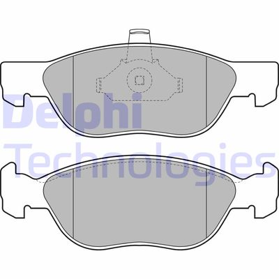 LP1734 DELPHI Комплект тормозных колодок, дисковый тормоз