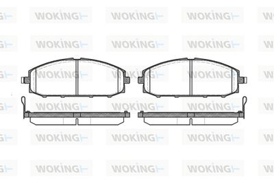 P611304 WOKING Комплект тормозных колодок, дисковый тормоз