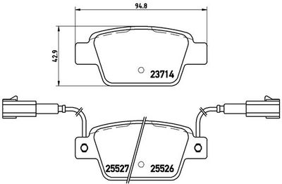 P23135 BREMBO Комплект тормозных колодок, дисковый тормоз