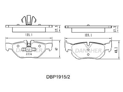 DBP19152 DANAHER Комплект тормозных колодок, дисковый тормоз