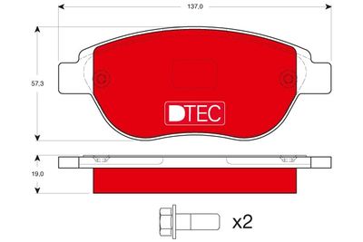 GDB1464DTE TRW Комплект тормозных колодок, дисковый тормоз