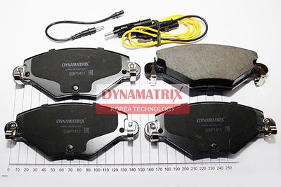 DBP1411 DYNAMATRIX Комплект тормозных колодок, дисковый тормоз