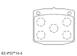 KD1634 ASIMCO Комплект тормозных колодок, дисковый тормоз