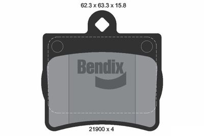 BPD1860 BENDIX Braking Комплект тормозных колодок, дисковый тормоз