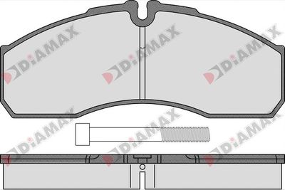 N09452 DIAMAX Комплект тормозных колодок, дисковый тормоз