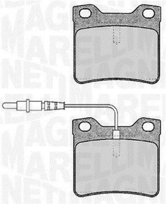 363916060375 MAGNETI MARELLI Комплект тормозных колодок, дисковый тормоз