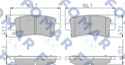 FO936381 FOMAR Friction Комплект тормозных колодок, дисковый тормоз