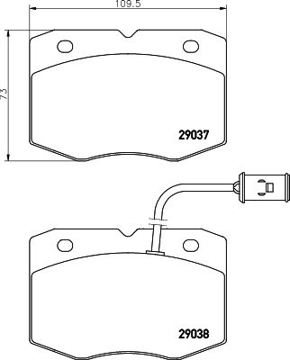 MDB1561 MINTEX Комплект тормозных колодок, дисковый тормоз