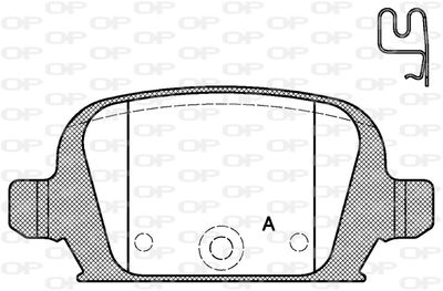 BPA083502 OPEN PARTS Комплект тормозных колодок, дисковый тормоз