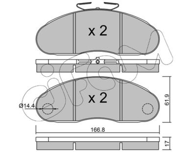 8221112 CIFAM Комплект тормозных колодок, дисковый тормоз