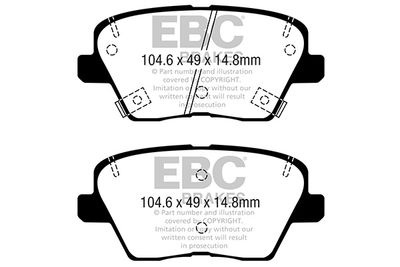 DPX2363 EBC Brakes Комплект тормозных колодок, дисковый тормоз