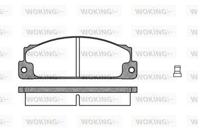 P122302 WOKING Комплект тормозных колодок, дисковый тормоз