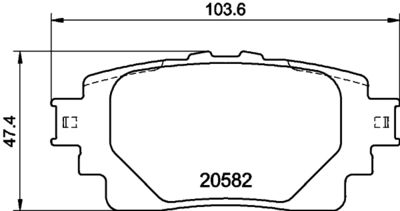 8DB355040121 HELLA Комплект тормозных колодок, дисковый тормоз