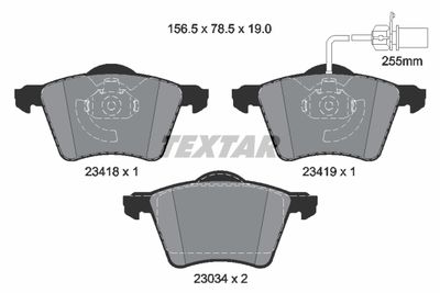 2341801 TEXTAR Комплект тормозных колодок, дисковый тормоз