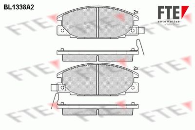 BL1338A2 FTE Комплект тормозных колодок, дисковый тормоз