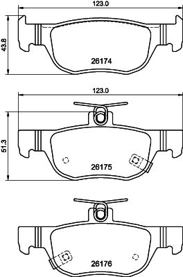 8DB355040101 HELLA PAGID Комплект тормозных колодок, дисковый тормоз